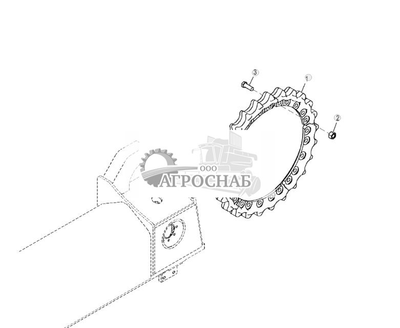 Звездочка привода гусеничной цепи, низкое удельное давление на грунт (LGP) (318643 - ) - ST909553 14.jpg